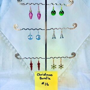 Handcrafted Christmas Gift Earrings Bundle 6 Colors & Styles Colorful